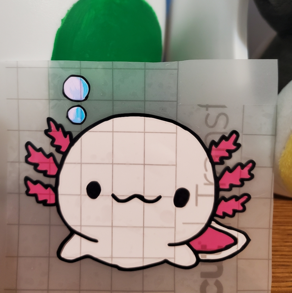Axolotl vinyl sticker